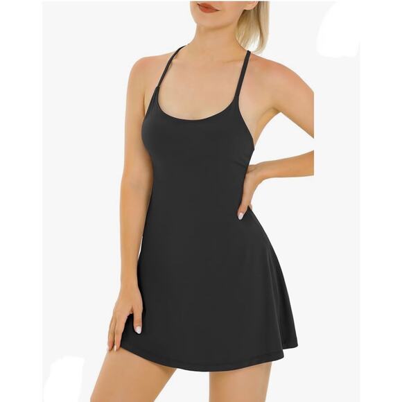 HEATHYOGA Tennis Dress Black - Size M - Picture 5 of 7